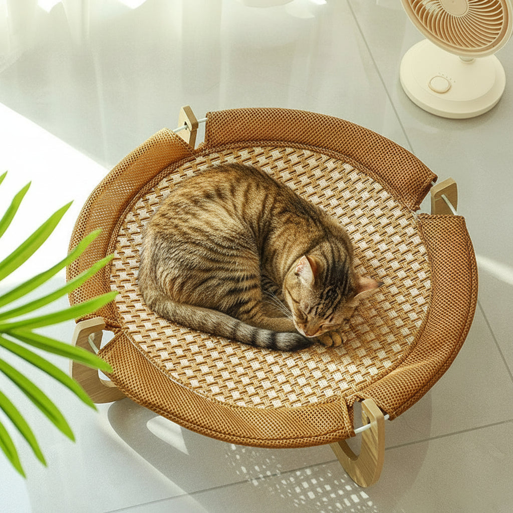 Marsh, Elevated Cooling Hammock Bed for Cats