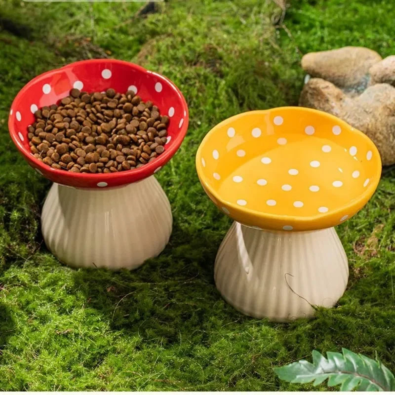 Shale, Mushroom Resin Feeding Bowl for Cats