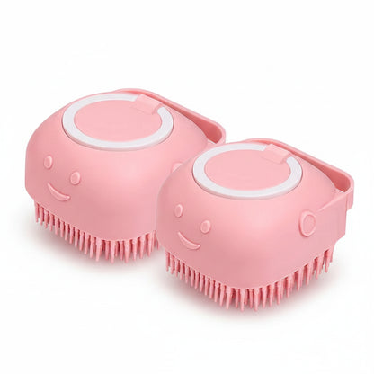Poplar, Silicone Bath Massage Brush for Cats