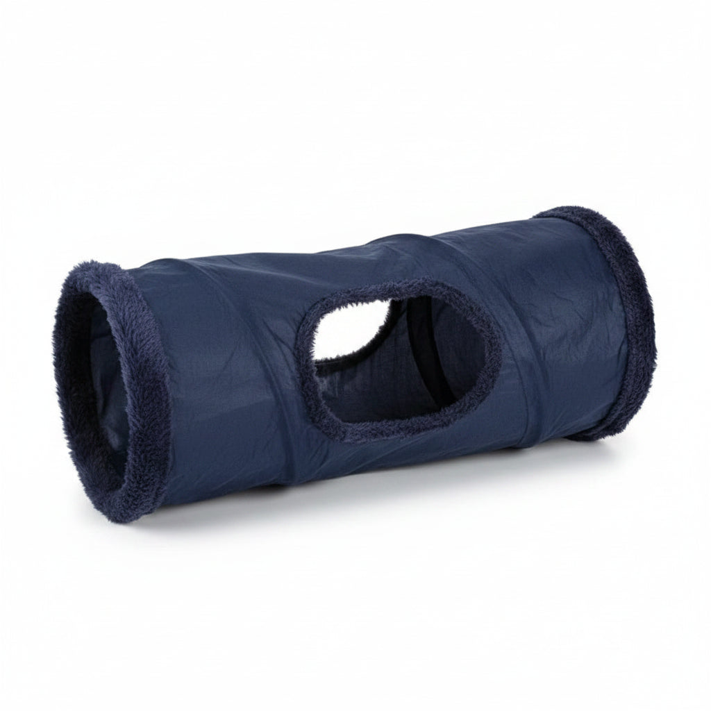 Bluebell, Foldable Suede Play Tunnel for Cats