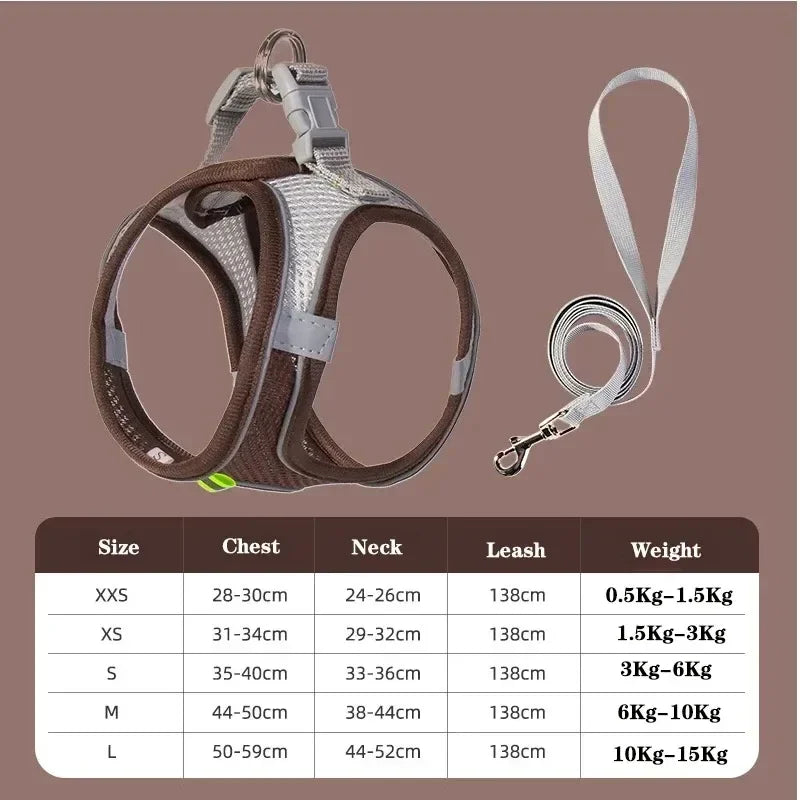 Pine, Soft Mesh Chest Harness for Cats