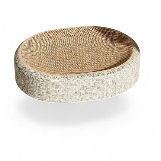 2in1 Cat Scratching Board Protect Furniture Grinding Claw Toys Oval Corrugated Paper Wear-resistant Cat Nest Cat Accessories