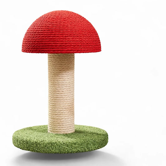 Cat Scratch Board Mushroom Modern Tall Scratching Post Carrot Cat Scratch Pillar for Kitten Exercise Mental Stimulation Physical