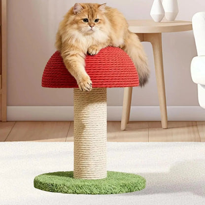 Cat Scratch Board Mushroom Modern Tall Scratching Post Carrot Cat Scratch Pillar for Kitten Exercise Mental Stimulation Physical
