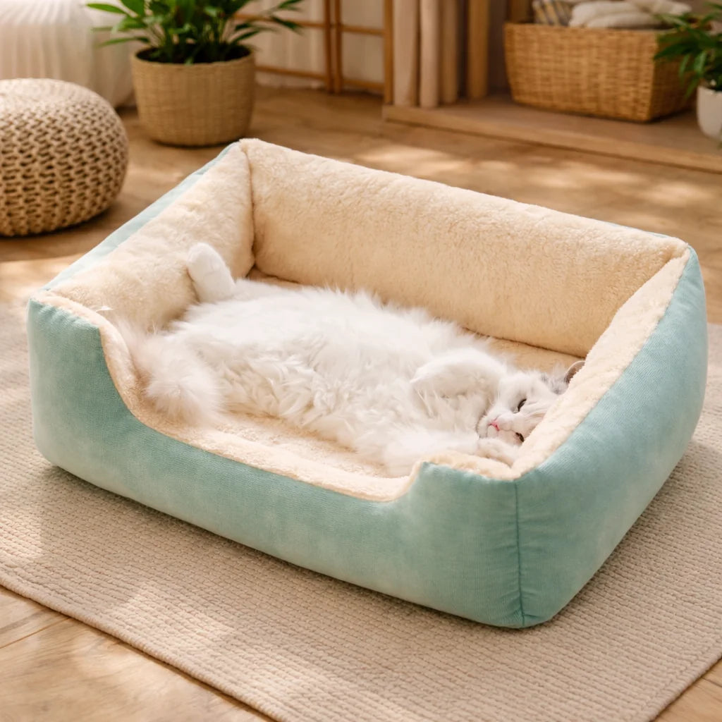 Bed for Cats Pet Products Cushions Kitten Winter Accessories Dog All Houses Supplies Things Accessory Habitats Basket House Beds