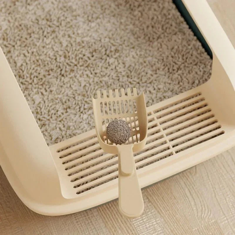 Cat Bedpans Small Size Pet Sandbox for Cat Anti-Splash Cats Toilet Pet Sandbox Kitten Tray Bedpan Cleaning Cat Supplies