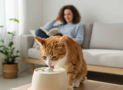 Ceramic Water Fountain Cat Charging Pet Water Feeders Dogs Automatic Circulating Filtration Flow Water Dispenser Cat Accessories