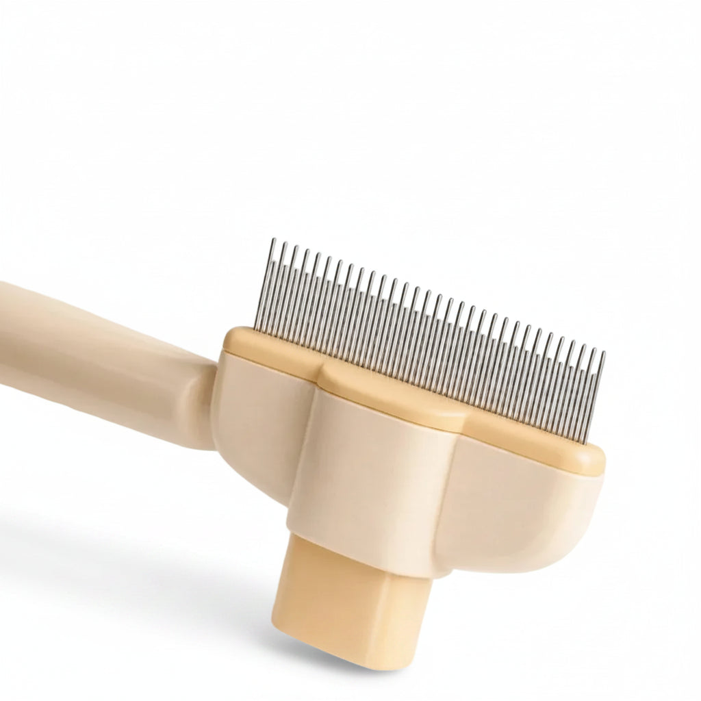 Cat Hair Remover Comb Flea Comb Multifunctional Pet Brush with Release Button Self-Cleaning Pet Comb for Dog Cat Comfort Safety