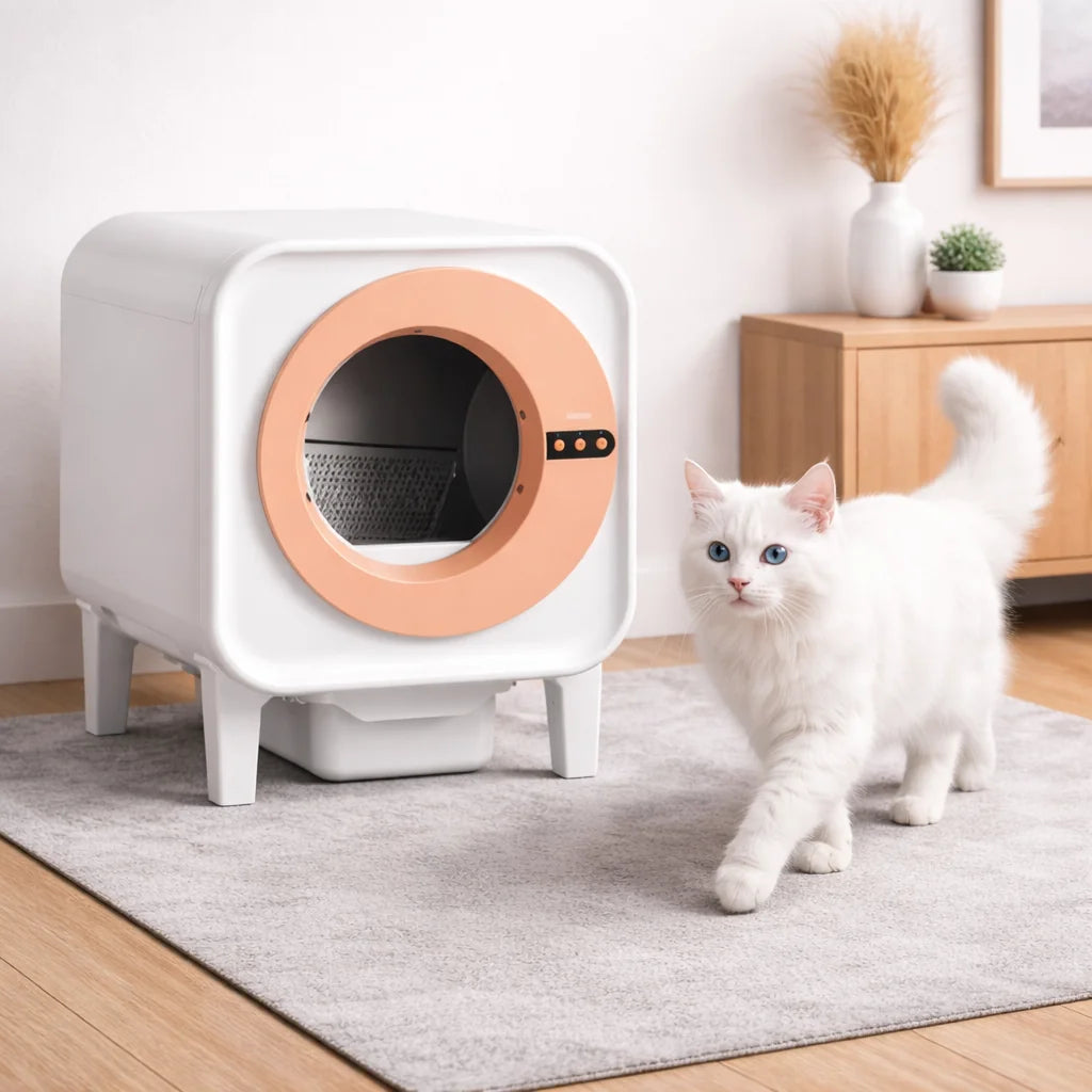 Best-Selling Fully Enclosed Smart Automatic Self-Cleaning Cat Litter Box with Air Purification Control Popular Accessory