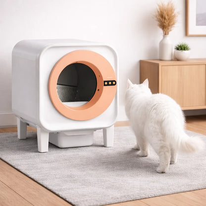 Best-Selling Fully Enclosed Smart Automatic Self-Cleaning Cat Litter Box with Air Purification Control Popular Accessory