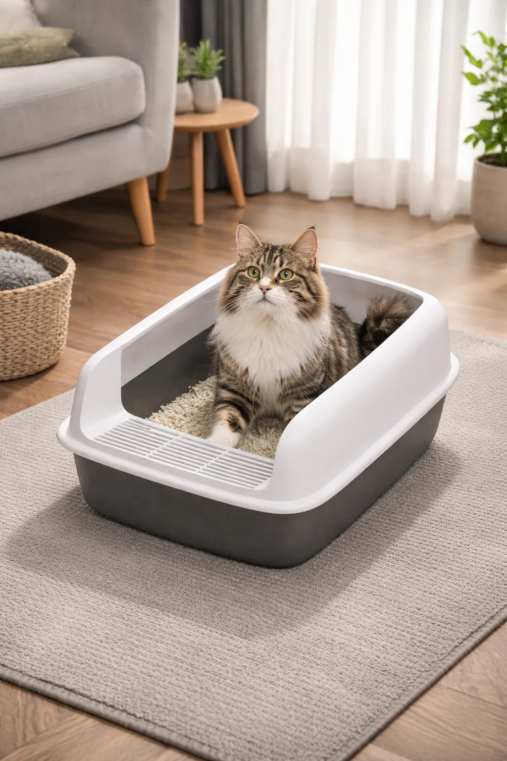Cat Bedpans Small Size Pet Sandbox for Cat Anti-Splash Cats Toilet Pet Sandbox Kitten Tray Bedpan Cleaning Cat Supplies