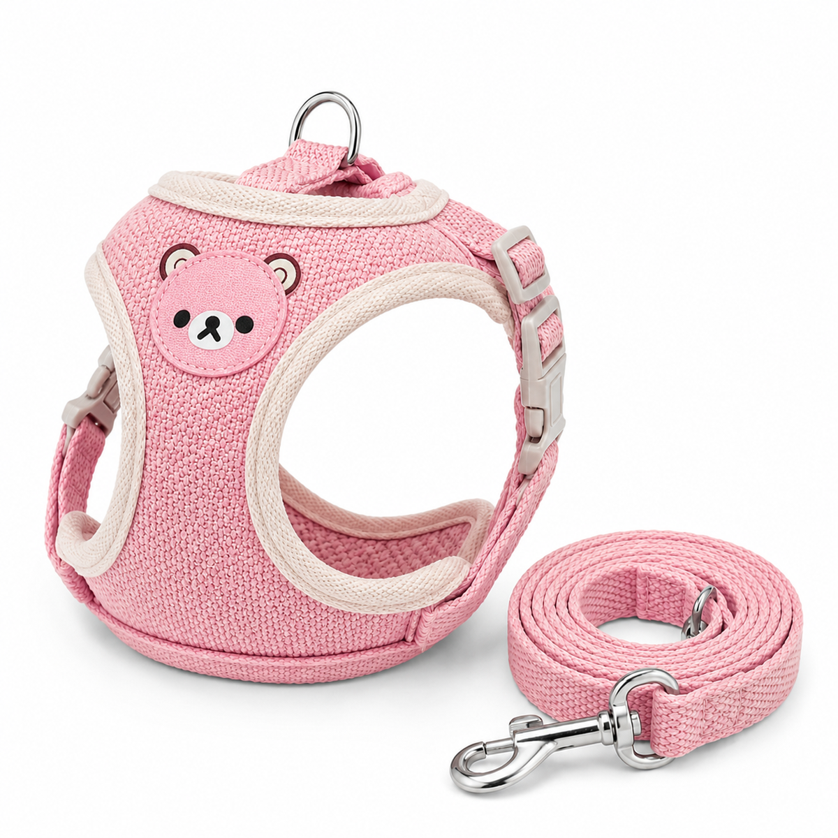 Juniper, Adjustable Harness and Leash Set for Cats - Pink