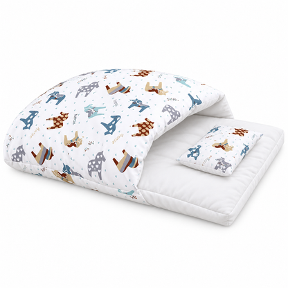 wcnew japanese-futon-bed coloris blue-giraffes