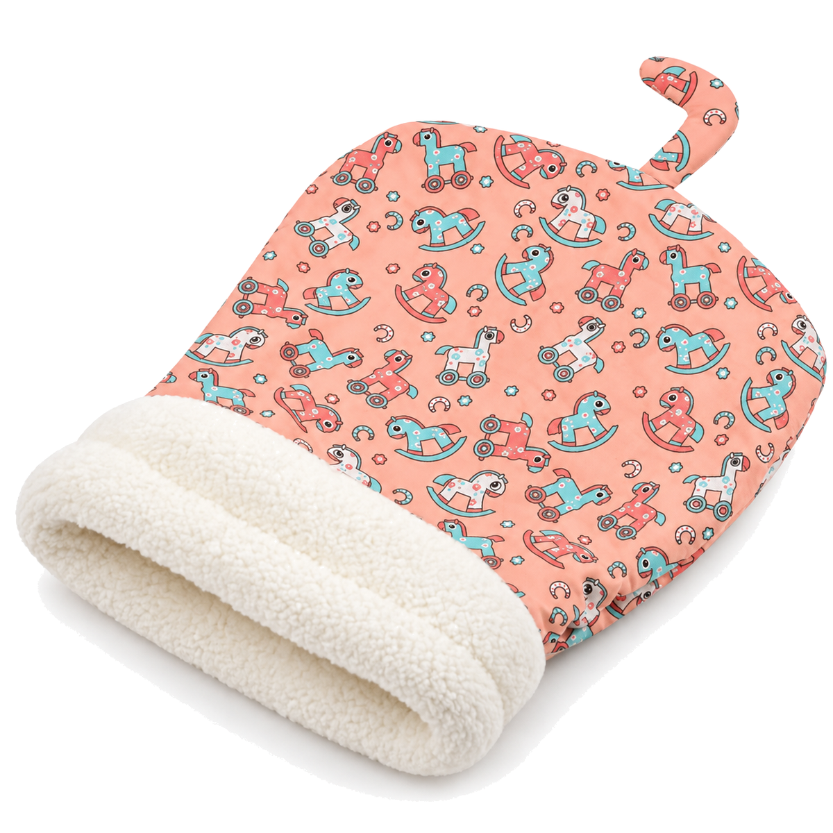 wcnew kitten-sleeping-bag coloris coral-horses