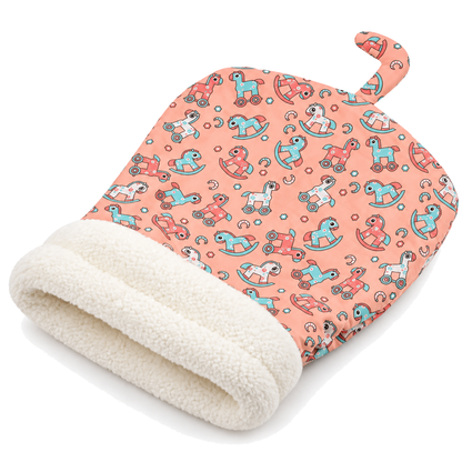 wcnew kitten-sleeping-bag coloris coral-horses