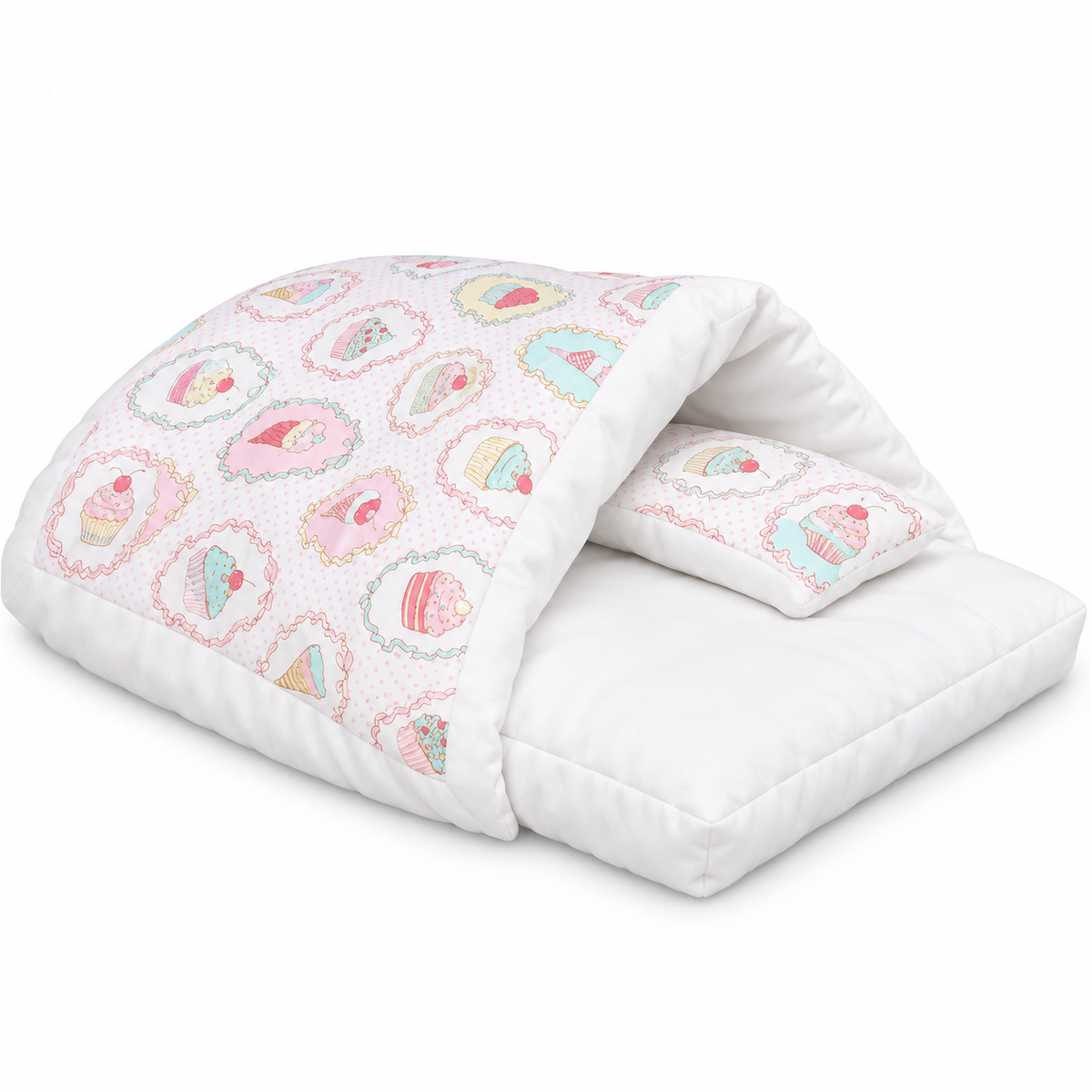wcnew japanese-futon-bed coloris pink-cupcakes