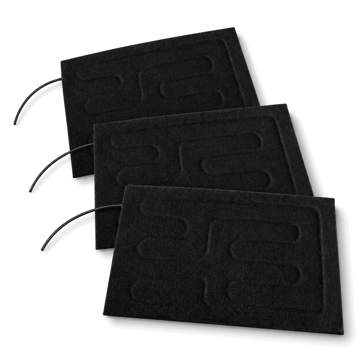Sedge folding heated mats for cats, pack of three, on a white background