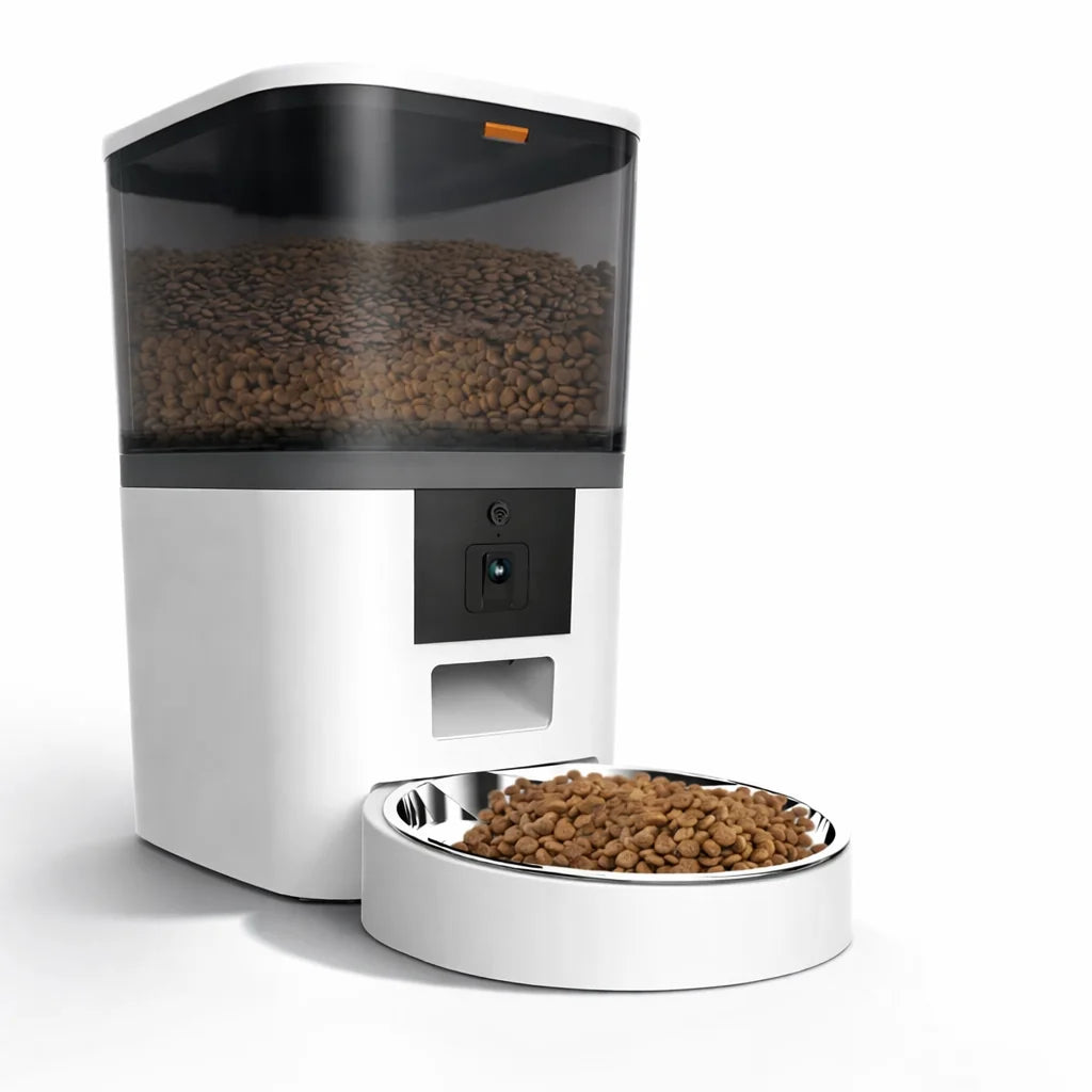 Smart Pet Feeder Automatic Cat Feeder Dog Slow Food Machine  - White WIFI Feeder