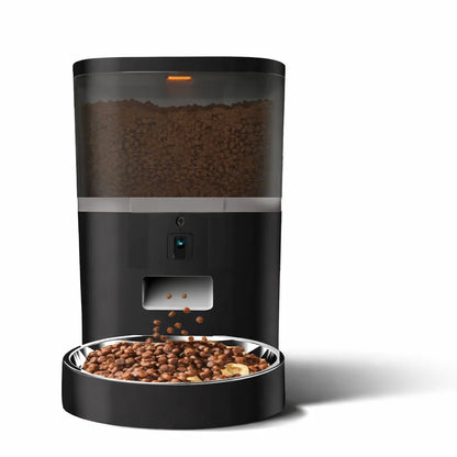 Smart Pet Feeder Automatic Cat Feeder Dog Slow Food Machine  - Black Button Feeder