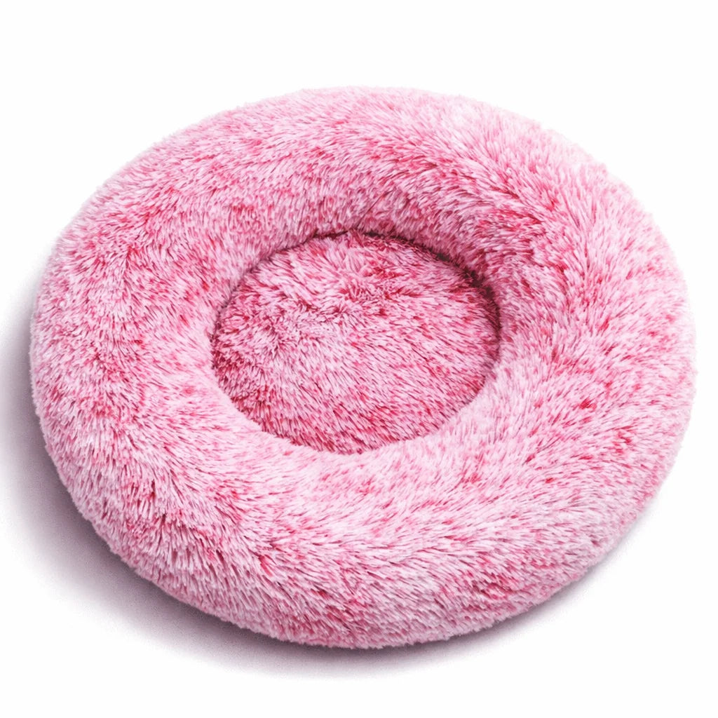 40-90cm 6 Sizes Round Pet Bed for Large Dog Bed Super Soft C - Pumpkin pink